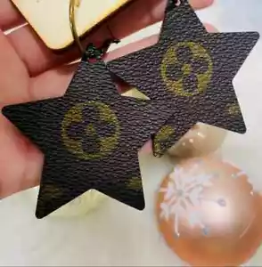 UpCycled Star Earrings, Authentic Materials used. - Picture 1 of 3