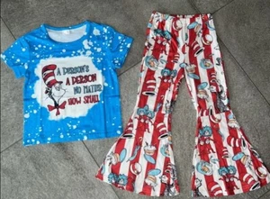 Mädchen Zuckersüßes Zirkusspiele Muster 2-teiliges Set Schlaghose, Gr.116/122 - Bild 1 von 5