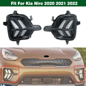 LED Front Bumper Daytime Running Lights DRL Fog Lamp For Kia Niro 2020 2021 2022 - Picture 1 of 6
