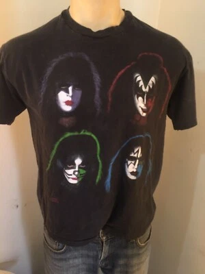 Camiseta Vintage Punto Único KISS 1991 Banda de Rock Neón Camiseta Concierto Foto 1 de 4