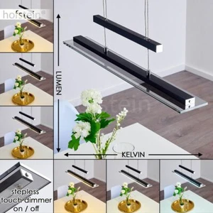 LED Tastdimmer Wohn Schlaf Ess Zimmer Beleuchtung Schwarze Pendel Hänge Lampen - Bild 1 von 10
