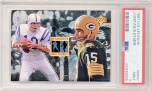 Johnny Unitas Bart Starr 1997 Upper Deck Marquee Matchups #MM7 PSA 9 MINT - Picture 1 of 3