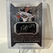 2021-22 Black Diamond Silver On Black RC Signatures #SBMC Mason McTavish 75/149