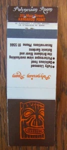 TIKI MATCHBOOK COVER: POLYNESIAN ROOM KANGAROO POINT, AUSTRALIA MATCHCOVER -E24 - Picture 1 of 2
