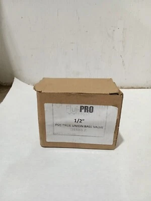 Flui-Pro Valves , 1/2" PVC True Union Ball Valve , S / T Ends (VT21) - Image 1 of 4