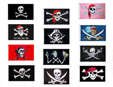 PIRATE FLAGS 3' x 2' Skull and Crossbones Red Bandana Captain Jack Rackham etc