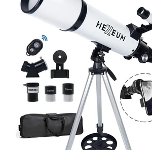 80mm Portable Astronomical Telescope with Wireless Control & Phone Adapter - Picture 1 of 9