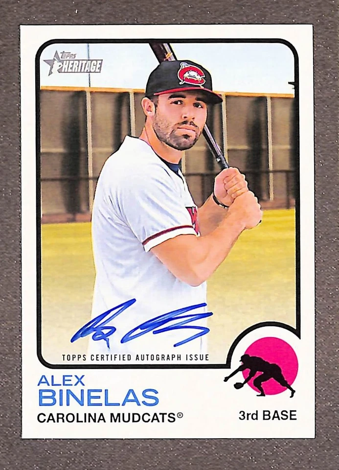 2022 Topps Heritage Minor League Auto #ROA-AB Alex Binelas - Image 1 of 3