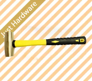 Copper Hammer Brass Exploit Proof Explosion Fiber Handle Round Drum 1 1.5 2 LB - Picture 1 of 8