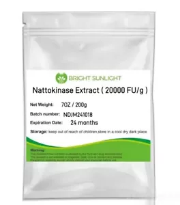 Estratto di Nattokinase (20000 FU/g), 200g Polvere Vegetariana - Foto 1 di 2