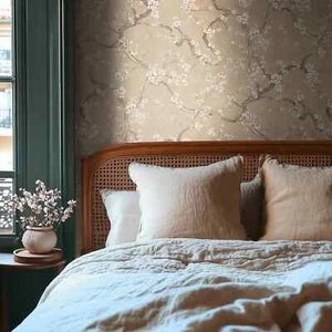 Vliestapete Kirschblüten Zweige Floral Beige Creme Metallic 78199-2 (3,47€/1qm) - Bild 1 von 7