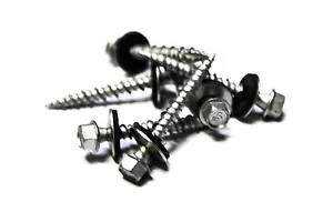 (2500) 10x1-1/2 Hex Head Roofing Screws with Neoprene Washer (Weather Coat) - Foto 1 di 2