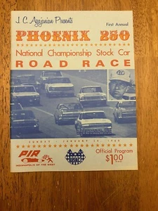J C Agajanian Phoenix 250 Stock Car Race Program 01/28/1968 Shelby GT350 GT500 - Picture 1 of 8