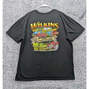 Camisa Harley Davidson Para Hombre XL Wilkins 65 Aniversario South Barre VT Negra - Imagen 1 de 11