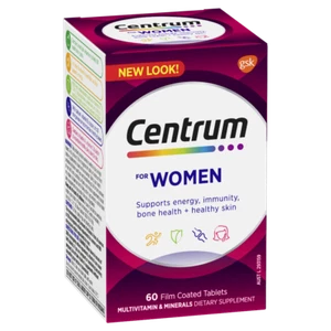 Centrum for Women 60 Tablets Multivitamin Dietary Supplement A to Zinc Minerals - Picture 1 of 3