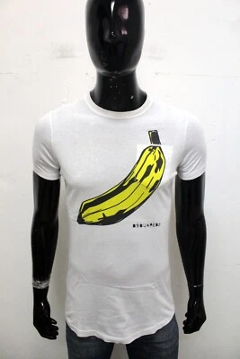 Dsquared2 Camiseta Hombre Talla M en Blanco Suéter Verano de Algodón Logotipo - Imagen 1 de 4