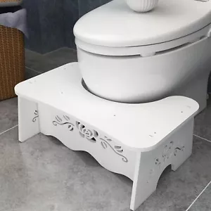 Squatting Toilet Stool for Adults, Poop Posture, White - Picture 1 of 8