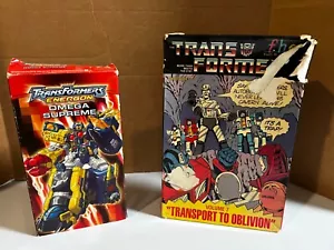 VHS- Transformers Vol 7: Transport To Oblivion Big Box 1984 & Omega Supreme 2005 - Picture 1 of 15