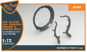 Clear Prop CPA72001 1/72 A5M Claude (all versions) resin exhaust&cooling grills - Picture 1 of 12