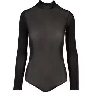 Urban Classics Ladies Mesh Turtleneck Body Ladies Jumpsuit See-Through Clubwear - Picture 1 of 17
