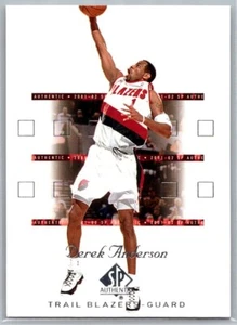 2001-02 SP AUTHENTIC BASKETBALL 72 DEREK ANDERSON BLAZERS - Picture 1 of 2