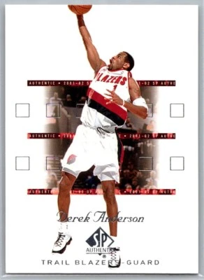 2001-02 SP AUTHENTIC BASKETBALL 72 DEREK ANDERSON BLAZERS - Image 1 of 2