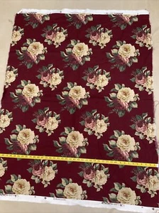 Tela Ralph Lauren verde marrón floral 1 yarda - Imagen 1 de 4