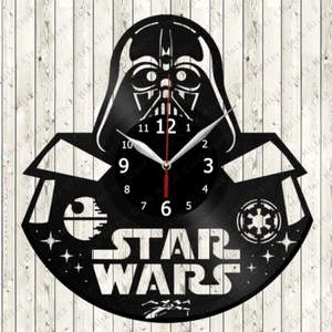 DARTH VADER Vinyl Record Wall Clock Decor Handmade 133 - Picture 1 of 12