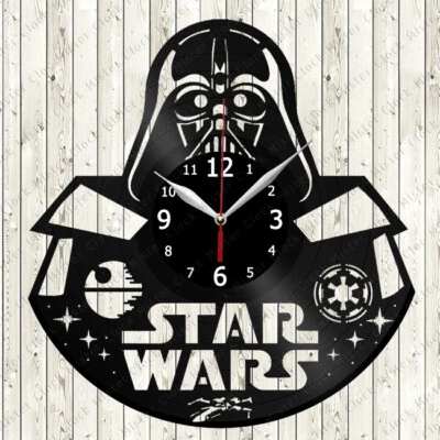 DARTH VADER Vinyl Record Wall Clock Decor Handmade 133 - Image 1 of 4