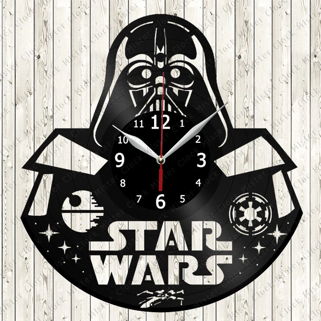 DARTH VADER Vinyl Record Wall Clock Decor Handmade 133 - Image 1 of 4