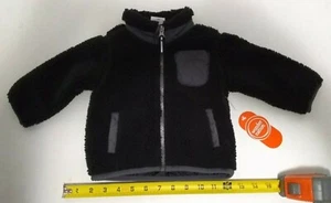 Children Infants Jacket Wonder Nation Fleece Zip Black Sz 3-6M NWT - Picture 1 of 9