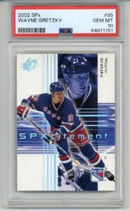 2002 UPPER DECK SPx #95 WAYNE GRETZKY CARD NEW YORK RANGERS PSA 10 LOW POP RARE - Picture 1 of 2