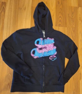 Harley-Davidson Girl’s Size 8 Black Full Zip Hoodie Union City TN - Picture 1 of 8