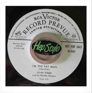 JOHN GREER RE 45-I'M THE FAT MAN/STRONG RED WHISKEY - FANTASTIC RCA 50s R&B HEAR - Picture 1 of 1