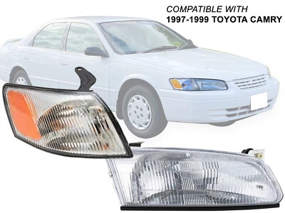 Se adapta a faro lámpara esquina 1997 1998 1999 Toyota Camry pasajero lado derecho Foto 1 de 4