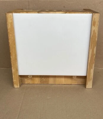 Bloque de cuchillos de madera maciza de alta resistencia ventana de acrílico transparente con tabla de cortar único Foto 1 de 4