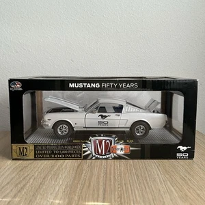 M2 Detroit Muscle 1965 Ford Mustang GT 2+2 Fastback 1/24 White NIB - Picture 1 of 9