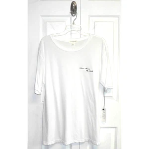 Treasure & Bond Embroidered Tee White "Women Will Save the World" Med MSRP $39 - Picture 1 of 4