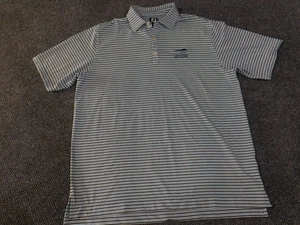 FootJoy Poloshirt Herren XL blau gestreift Lake Tahoe Golf bestickt - Bild 1 von 14