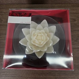 Jane Packer Large White Flower Candle With Bowl Debenhams Table Feature Floating - Picture 1 of 15