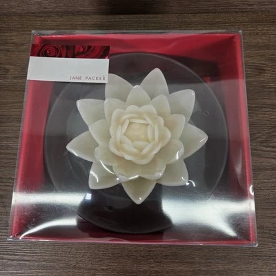 Jane Packer Large White Flower Candle With Bowl Debenhams Table Feature Floating - Image 1 of 4