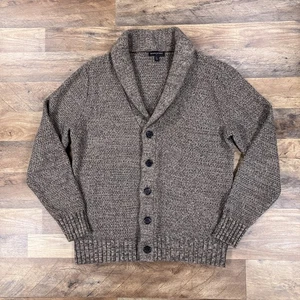 Banana Republic Pullover Herren groß braun Schalkragen Knopf Cardigan Wollmischung - Bild 1 von 10
