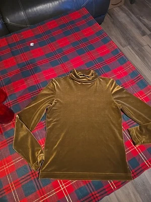 Sno Skin Terciopelo Cuello Alto Manga Larga Marrón Talla Med Foto 1 de 4