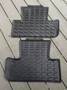 Genuine AUDI Q5 Black Rubber Floor Mats (Back Seats) Rear - Picture 1 of 6