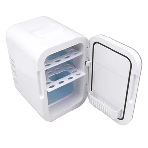 Mini Compact Fridge 8 L Single Core Cooler Warmer Refrigerator Sliver EU Plug - Picture 1 of 12