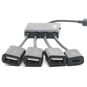 Adattatore Micro USB HUB con Alimentazione Ricarica OTG Host Cavo Adattatore - Foto 1 di 5