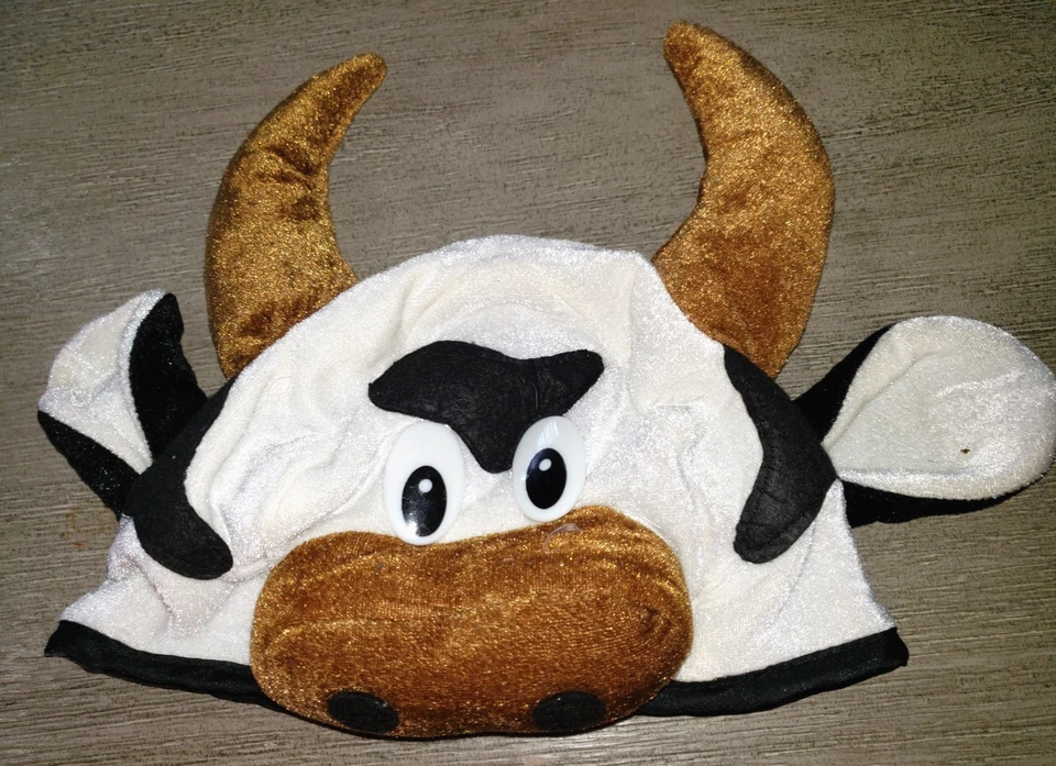 niños COW BULL HALLOWEEN SOMBRERO FORRADO DISFRAZ ACCESORIO talla única niño LINDO Foto 1 de 1