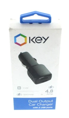 Key Dual Output Car Charger - Image 1 of 2