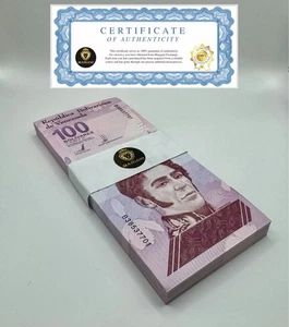 Venezuela 100 Digitali 2021 qty 100 UNC 100 milioni di bolivar pacchetto completo NUOVO - Foto 1 di 5