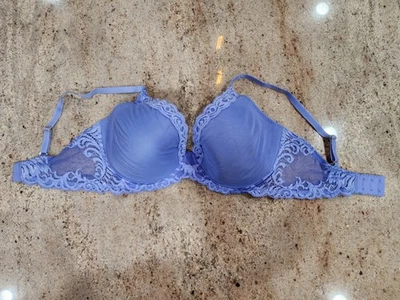 Nuevo Sujetador NATORI 730023 Azul Claro Plumas Contorno Talla 36DDD  Foto 1 de 4